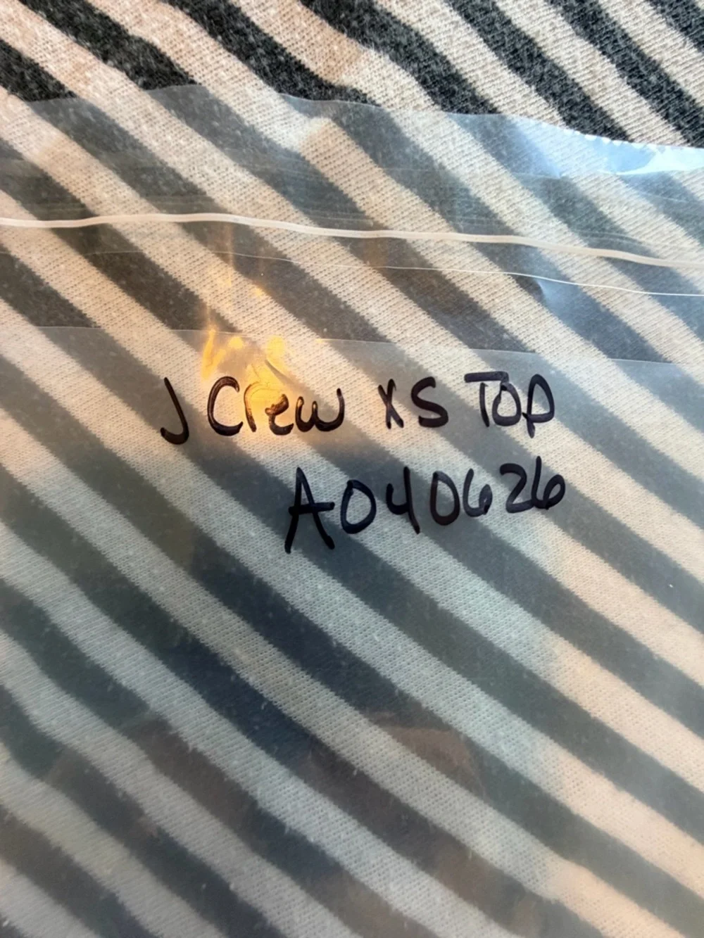 J.Crew Striped Tank Top XS Black White Sleeveless Casual Classic Stripe Tee